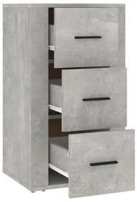 Servanta, gri beton, 40x33x70 cm, lemn prelucrat 1, Gri beton