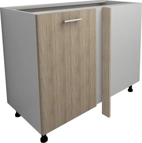Corp Baza Colt Lecce, Stejar Sonoma/Alb, 98 x 50 x 80 cm