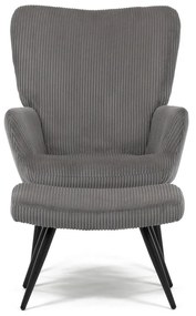 Fotoliu relaxare cu suport pentru picioare L7285GREY6, gri