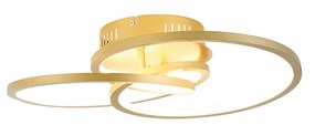 Plafoniera aurie 45 cm cu LED inclus, cu dimmer pe 3 trepte - Rowin