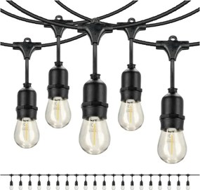 Lanț LED decorativ de exterior BAJA ST64 20xE27/1W/230V 20,9m IP44 alb cald