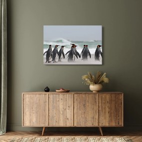 Tablou pinguini în ocean (90x60 cm)