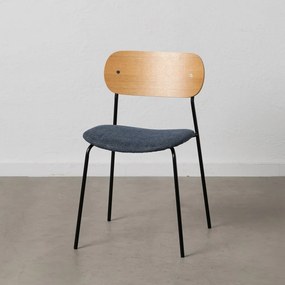 Scaune de dining albastre/în culoare naturală 4 buc. Moe – Ixia