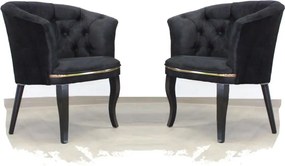 Set fotoliu Milano,negru, picioare negre, Homs