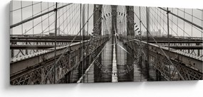 Tablou - Podul Brooklyn (cu ceas) (90x30 cm)