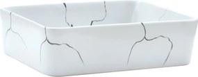 vidaXL Lavoar de blat, alb, 46x35,5x13 cm, ceramică, dreptunghi