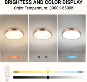 Immax NEO 07321L-LED Reglabilă plafonieră NEO LITE SEMPLICI 36W/230V Ø40 cm culoare cupru + telecomandă