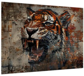 Tablou - Tigru din Cărămizi (70x50 cm)