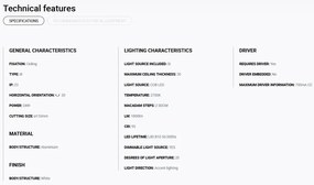 Spot LED incastrabil MINI-OPTIC White downlight LED CRI95 17/24W 2700K 20° 1810/2470 lm