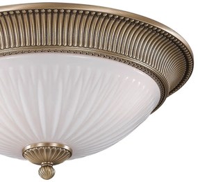 Plafoniera clasica design italian din alama, sticla 9250 RA-PL. 9270/3