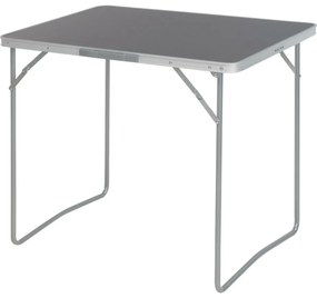 Masă de camping din aluminiu, 80 x 60 x 69 cm, gri