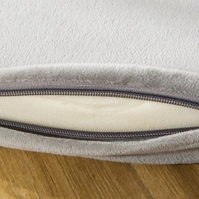PawHut Culcuș Confortabil pentru Pisici și Câini, Rotund cu Margini Înalte, Pernă Catifelată, Dimensiuni Φ93x15cm, Gri | Aosom România