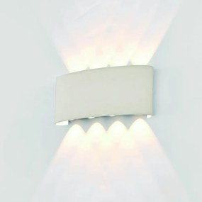 Aplica LED iluminat exterior ambiental IP54 ARCS alba
