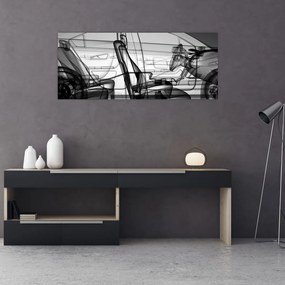 Tablou - 3D model mașina (120x50 cm)