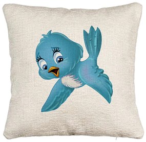 Perna Decorativa Canapea, Model TweetTweet, 40x40 cm, Cu fermoar