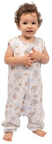 Sac dormit copii de vara din bumbac cu picioare 18-36 luni Kidizi On a Cloud Pastel, 0.5 tog