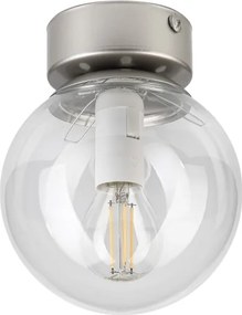 Plafonieră ELIAS 1xE14/5W/230V Ø 13 cm crom mat/sticlă clară