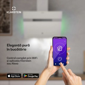 Klarstein Alina hotă, 60 cm, Smart, 600 m³/h, Silențioasă, EEC A