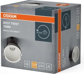 Osram - Spot încastrat cu LED SPOT TWIST, 5W, 230V, 3000K, Ø 7 cm, alb
