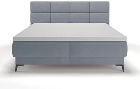 Pat matrimonial 140 cm Riviera 140 (cu somieră și saltea) (cu sp. depozitare) (grafit + negru). 1099648