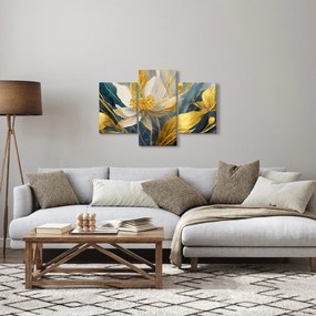 Tablou - Pictura de flori de aur (90x60 cm)