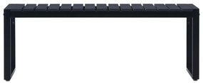 49492 vidaXL Bancă de grădină, negru, 120,5 cm, placă PS