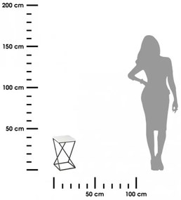 Suport de flori LOFT 40x24 cm negru/alb