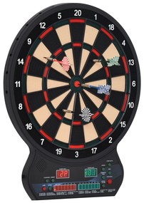 HOMCOM Țintă electronică de darts 27 jocuri principale până la 8 jucători Afișaj LED Negru | Aosom Romania