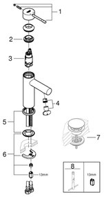 GROHE 34294001 - Baterie pentru lavoar ESSENCE DN 15, crom lucios