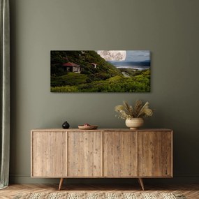 Tablou - peisaj cu luna (120x50 cm)