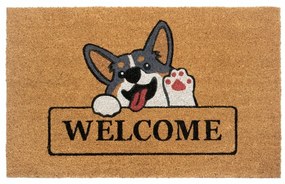 Covoraș de intrare din fibre de cocos 75x45 cm Welcome &amp; Dog - Hanse Home