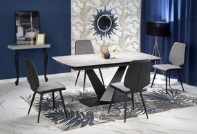 Set masa extensibila Vinston 180-230 cm + 4 scaune K424 gri/negru