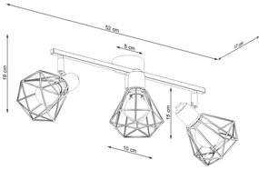 Plafonieră neagră ø 10 cm Varpu – Nice Lamps