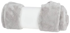 Pled cu aspect fleece, 160x130 cm, gri