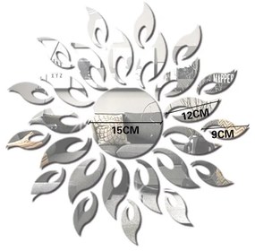 Oglindă adezivă pentru perete Ambiance Sun