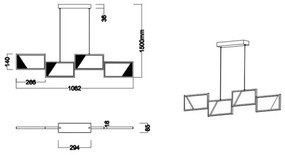 Lustră LED aplicată dimabilă CAFU 4xLED/7W/230V Trio