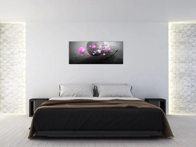Tabloul cu bile roz (120x50 cm)