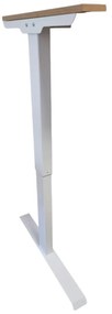 Birou reglabil electric-TerrA2DS WHITE-profil dreptunghiular, profil cadru ALB (Dimensiune blat: 100x60 cm, Culoare blat: Negru 25mm)