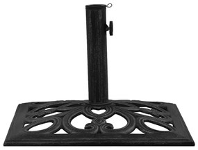Baza de umbrela, negru, 47x47x33 cm, fonta Negru, 47 x 47 x 33 cm