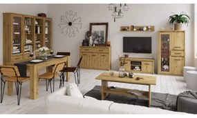 Dulap Living Vitrina AIRON 1D1W1S Stejar Artisan