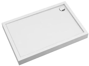 Cadita dus dreptunghiulara Omnires Camden alb 80x100 cm