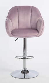 HR2055W Scaun Mov din Catifea cu Bază Cromata