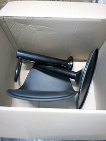 OFERTA Scaun de bar negru HOGA din piele ecologica cu picior negru calitatea II