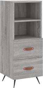 vidaXL Servantă, gri sonoma, 34,5x34x90 cm, lemn compozit