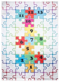 Covor pentru copii cu un motiv colorat de puzzle Lăţime: 160 cm | Lungime: 220 cm