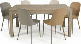 Masa Famiglia extensibila - LEMN NATUR - 160 CM / 90 CM / H 77