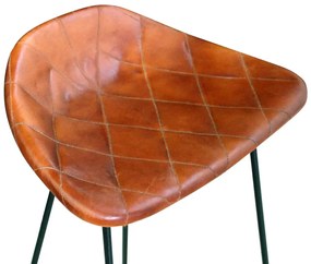 Set mobilier de bar, 5 piese, lemn de sheesham  piele naturala 120 cm, 5, Lemn masiv de sheesham