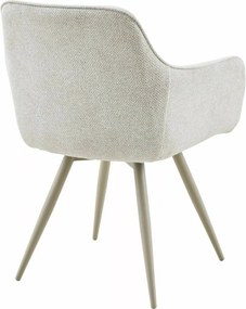 Scaun de dining pivotant MORIX, bej deschis/ casmir