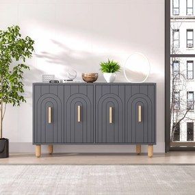 Consola, Hanah Home, Tiger, 120x73.6x29.6 cm, Antracit