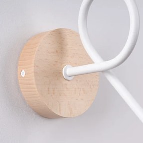 Lampă de perete Sollux SL.1473 EMBER 1xE27/15W/230V alb/bej/fag